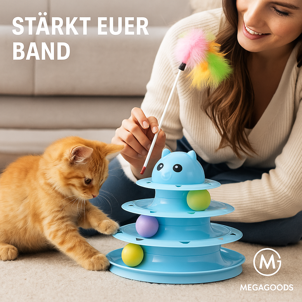 Katzenspielzeug Set 14-teilig mit Federangel Ball Maus Glöckchen DE.