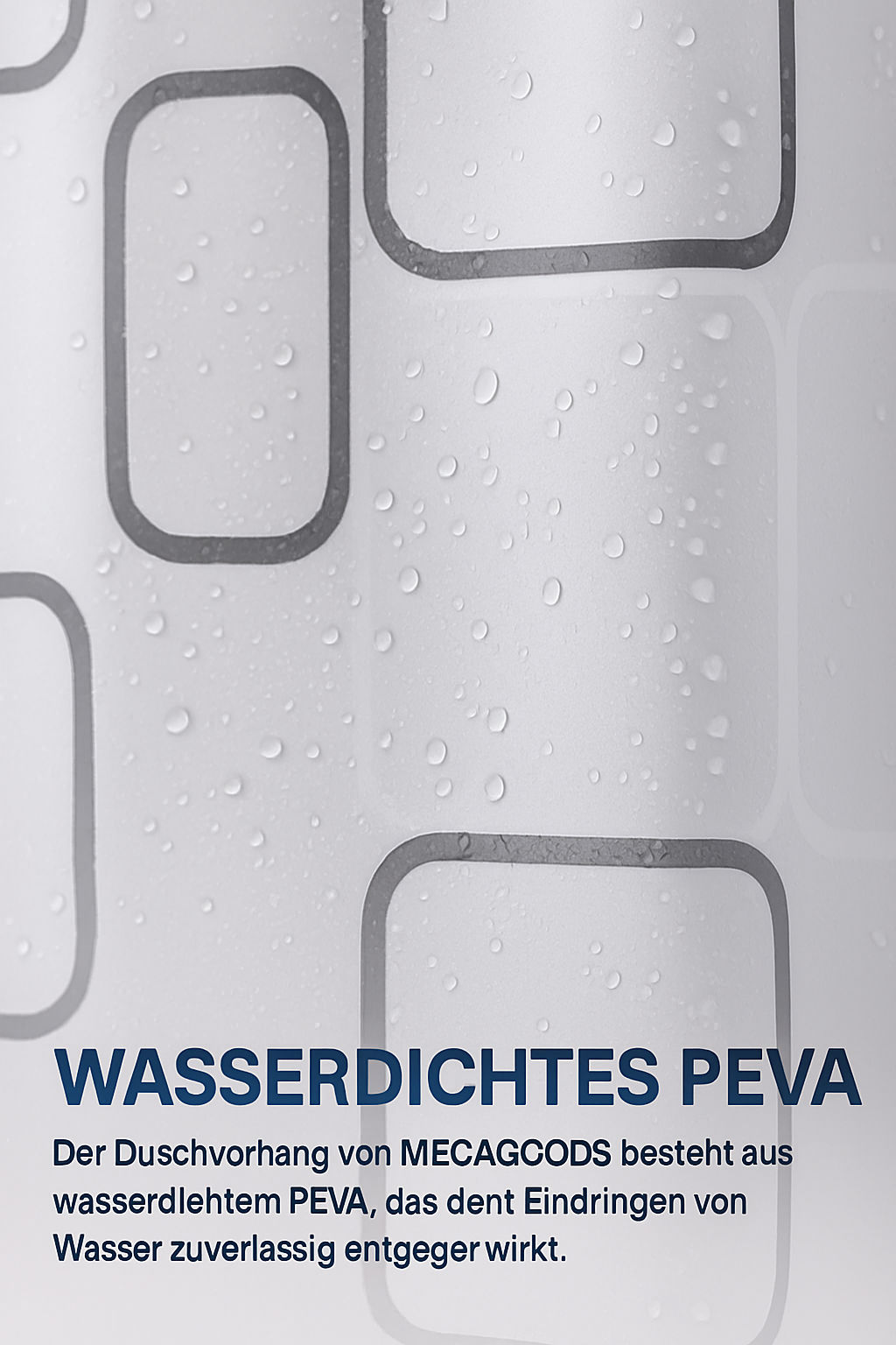 Duschvorhang PEVA wasserdicht mit Muster 180x200 cm Bad Deko DE.