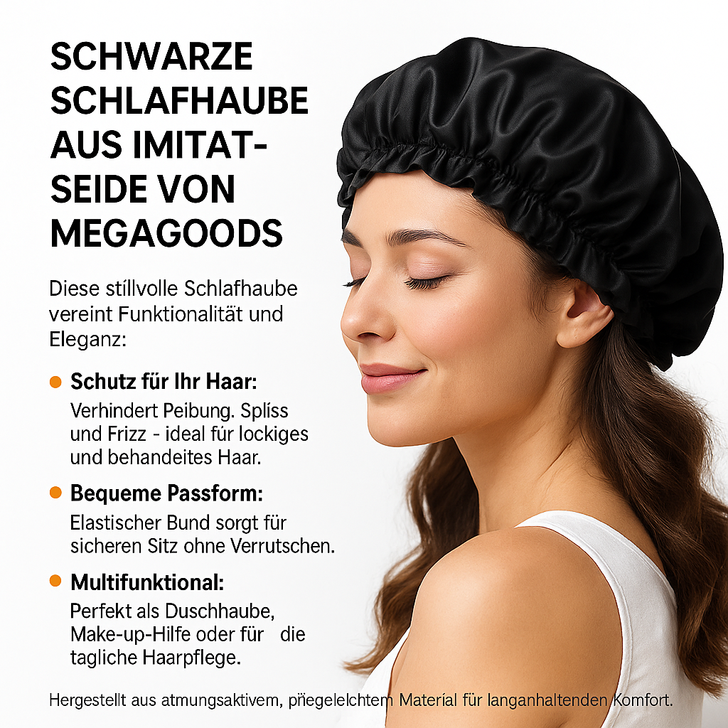 Schlafhaube Satinhaube Haarpflege Mütze für Locken Nachtmütze DE.