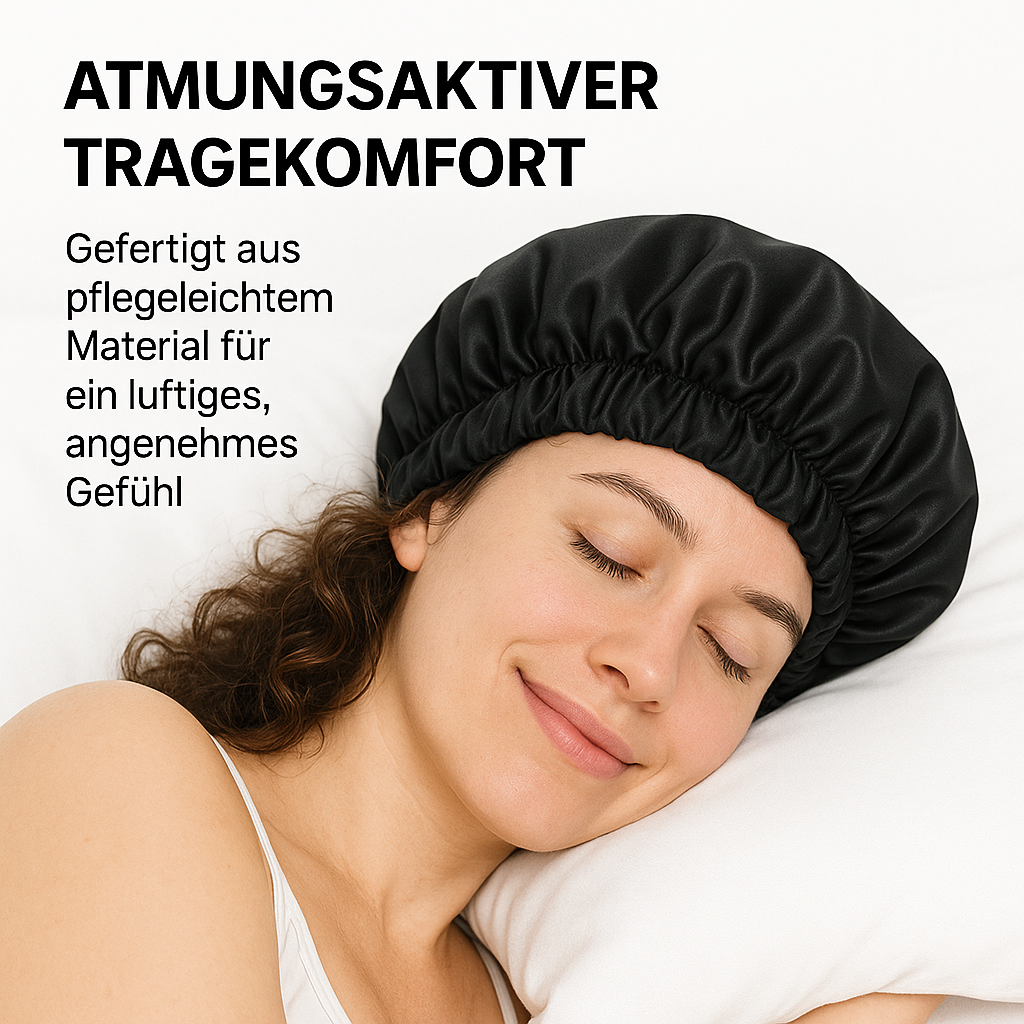 Schlafhaube Satinhaube Haarpflege Mütze für Locken Nachtmütze DE.