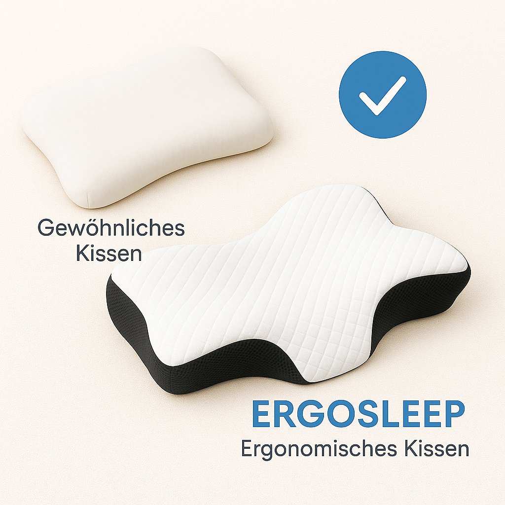 Memory Foam Nackenkissen ergonomisch orthopädisch für erholsamen Schlaf DE.