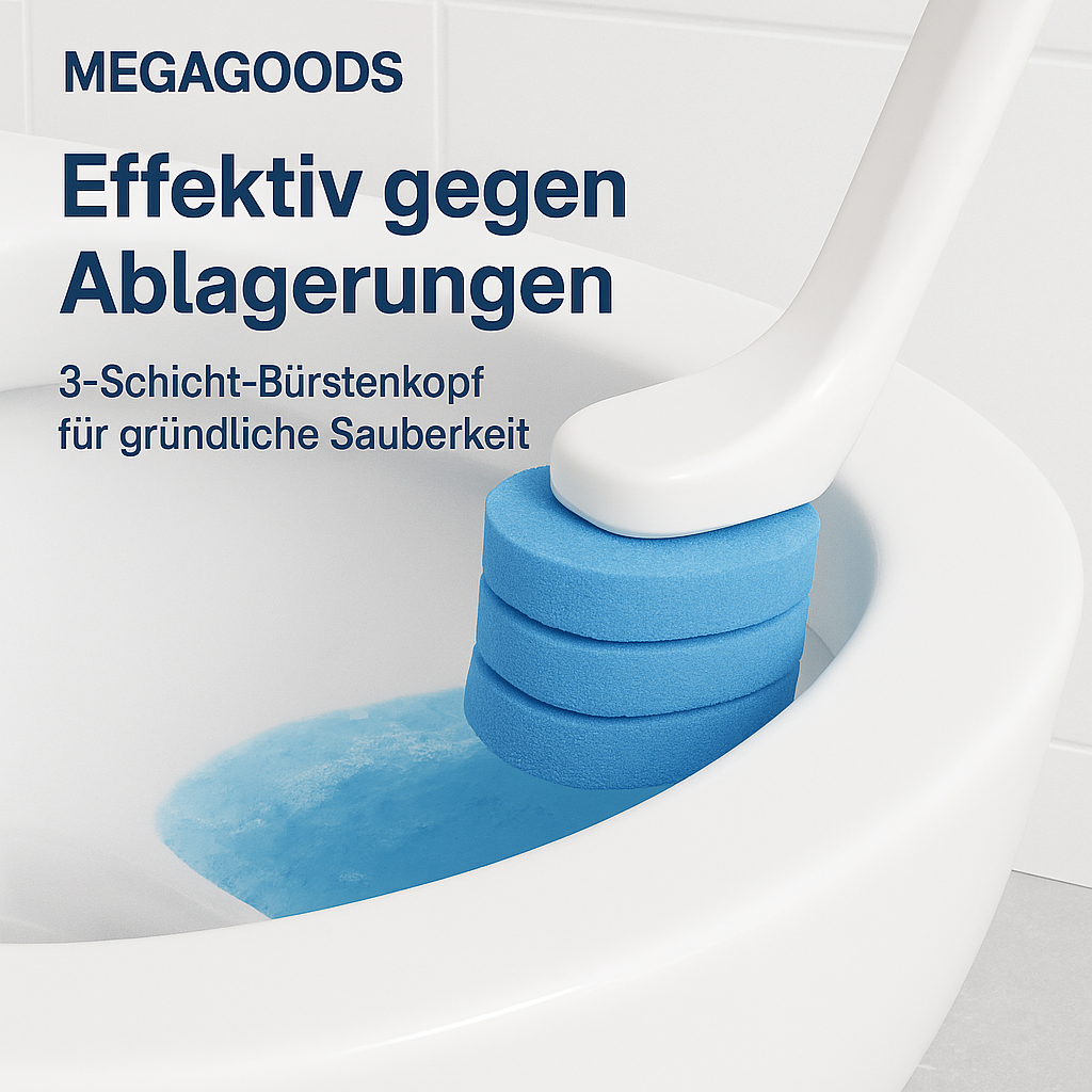 24er WC-Bürsten Set mit Einwegköpfen und langem Griff DE.