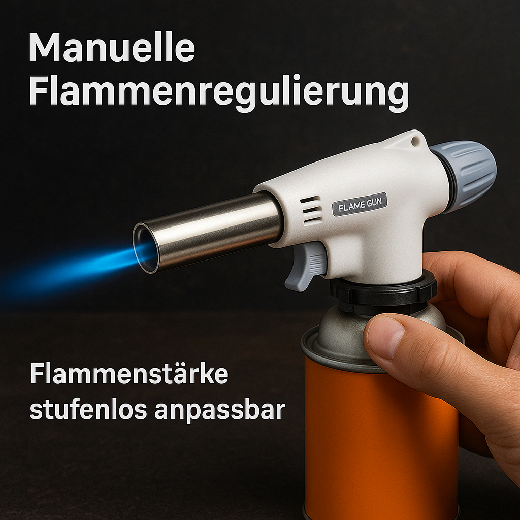 Flambierbrenner Butan Gasbrenner mit Autozündung für BBQ Camping DE.