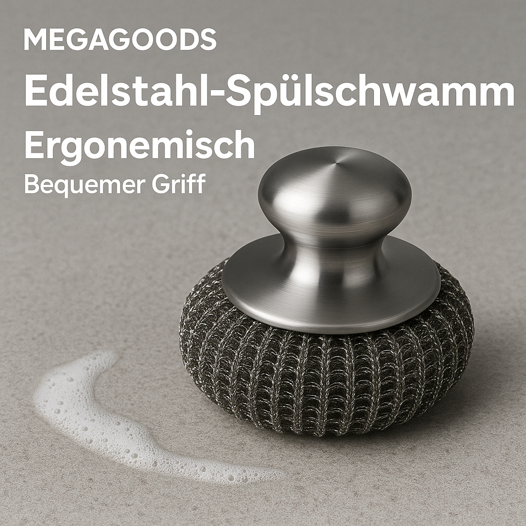 Stahlwolle Topfreiniger mit Griff für Töpfe Pfannen Grill DE.