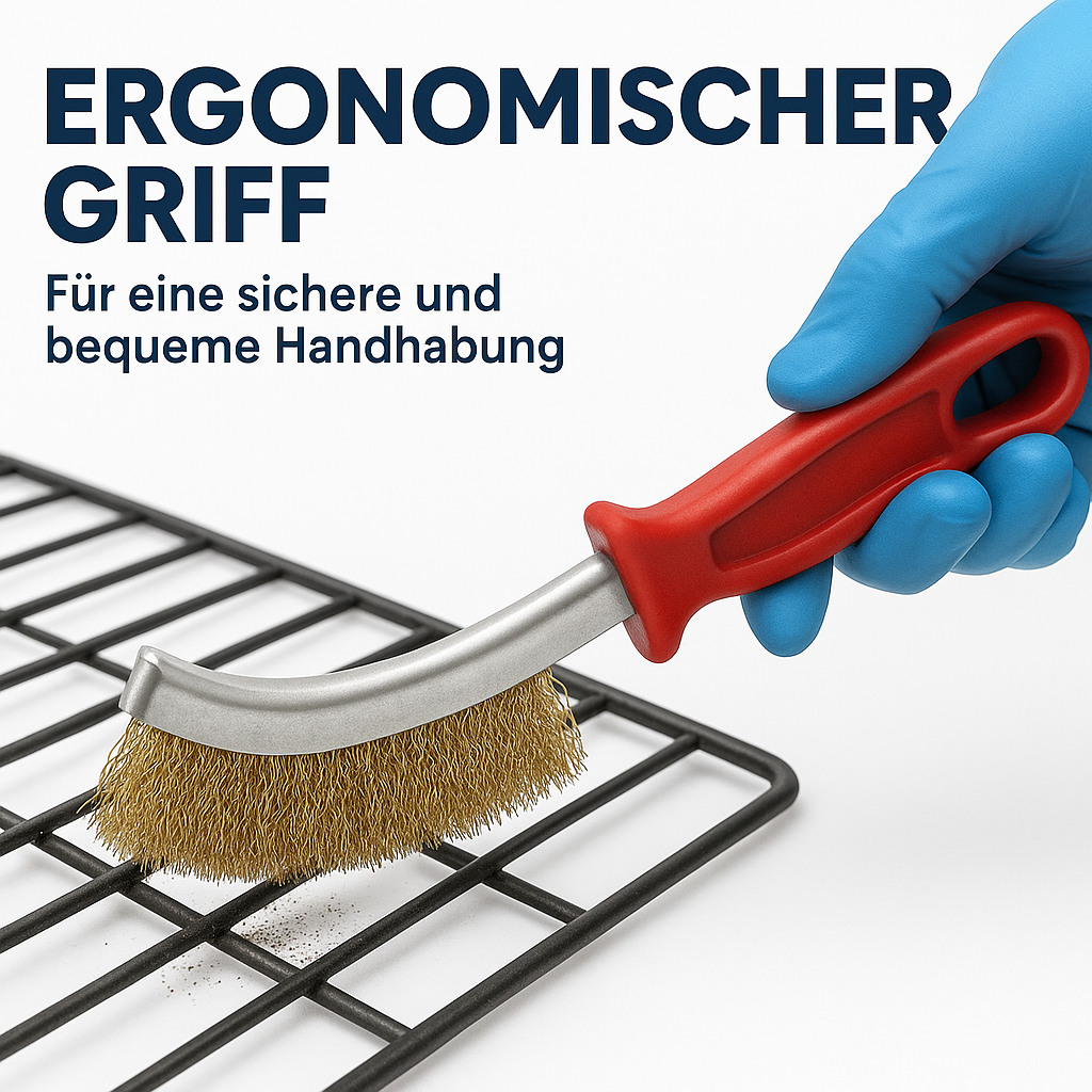 Stahl-Drahtbürste Holzgriff für Rostentfernung Grillreinigung DE.