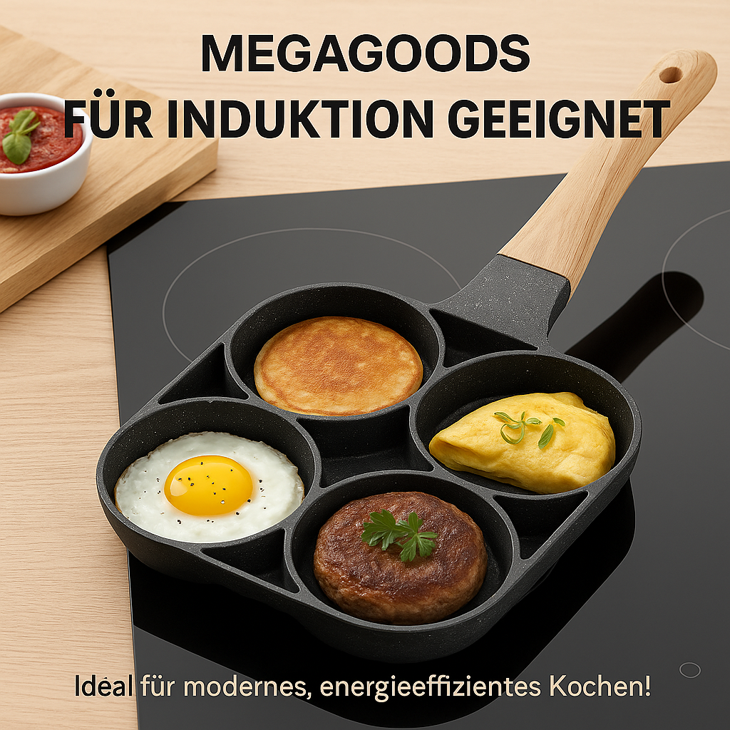 Pfannenwender-Set 4er Lochpfanne Antihaft für Eier Burger DE.