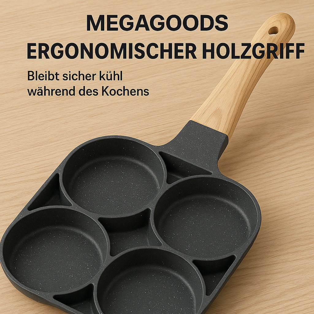 Pfannenwender-Set 4er Lochpfanne Antihaft für Eier Burger DE.