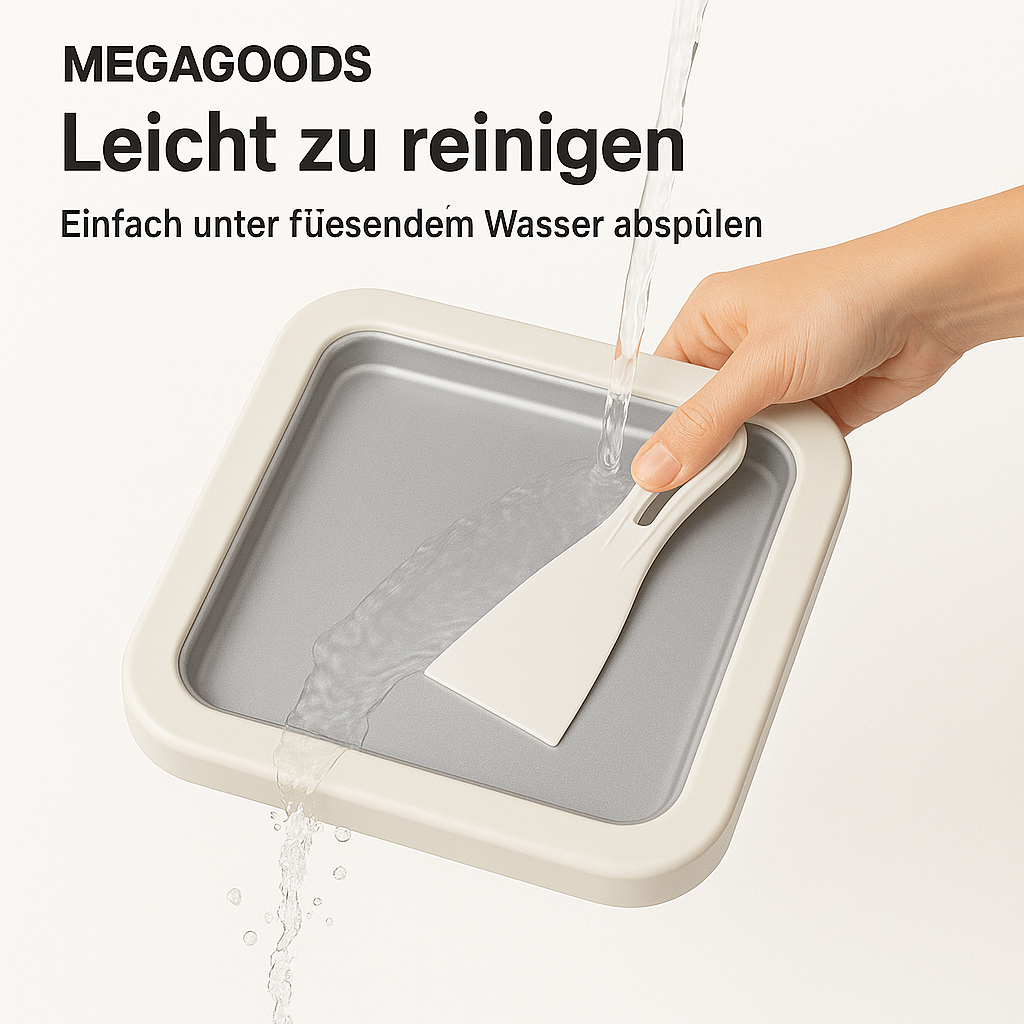 Eismaschine Eis Platte mit 2 Schabern für gerolltes Eis DE.