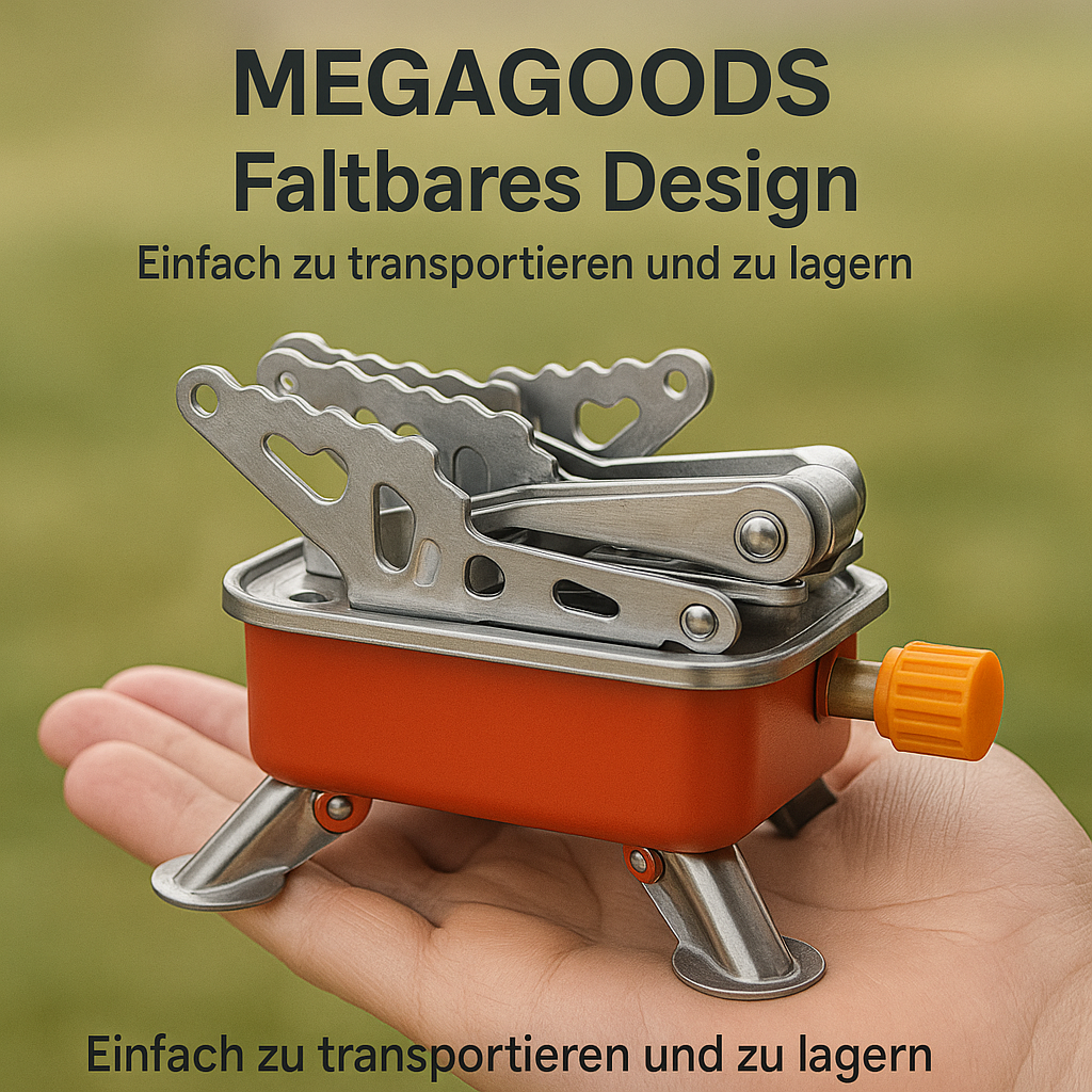 Camping-Gaskocher faltbar winddicht Outdoor für Wandern Picknick DE.