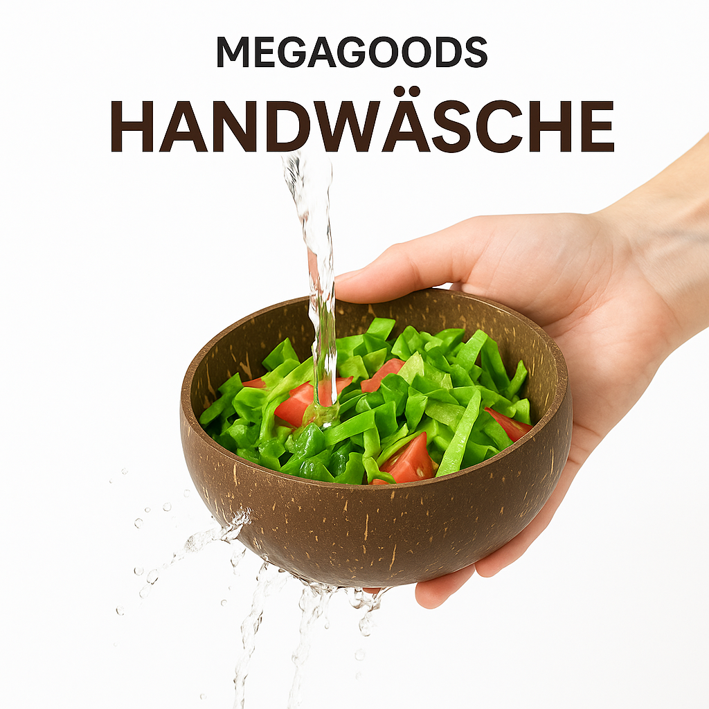 Kokosnuss Schale Naturholz für Müsli Salat Snack Party DE.