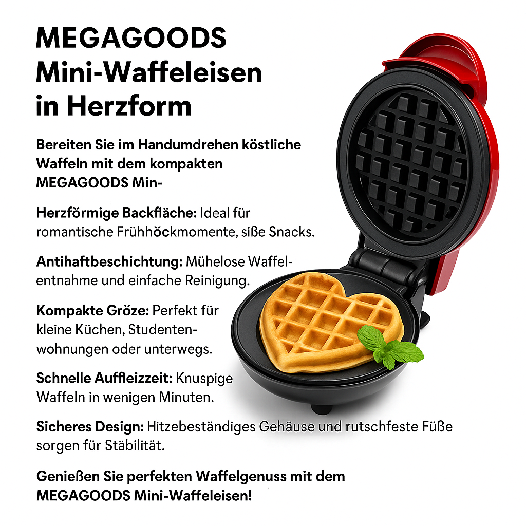 Mini Waffeleisen 220V EU Stecker Herzform Bubble Egg Cake DE.