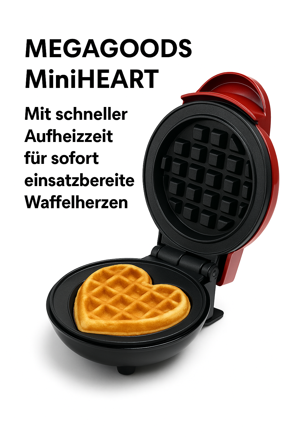Mini Waffeleisen 220V EU Stecker Herzform Bubble Egg Cake DE.