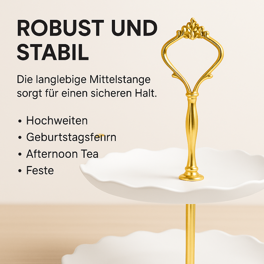 Doppellagige Etagere rund Hochzeit Party Obst Kuchenständer DE.