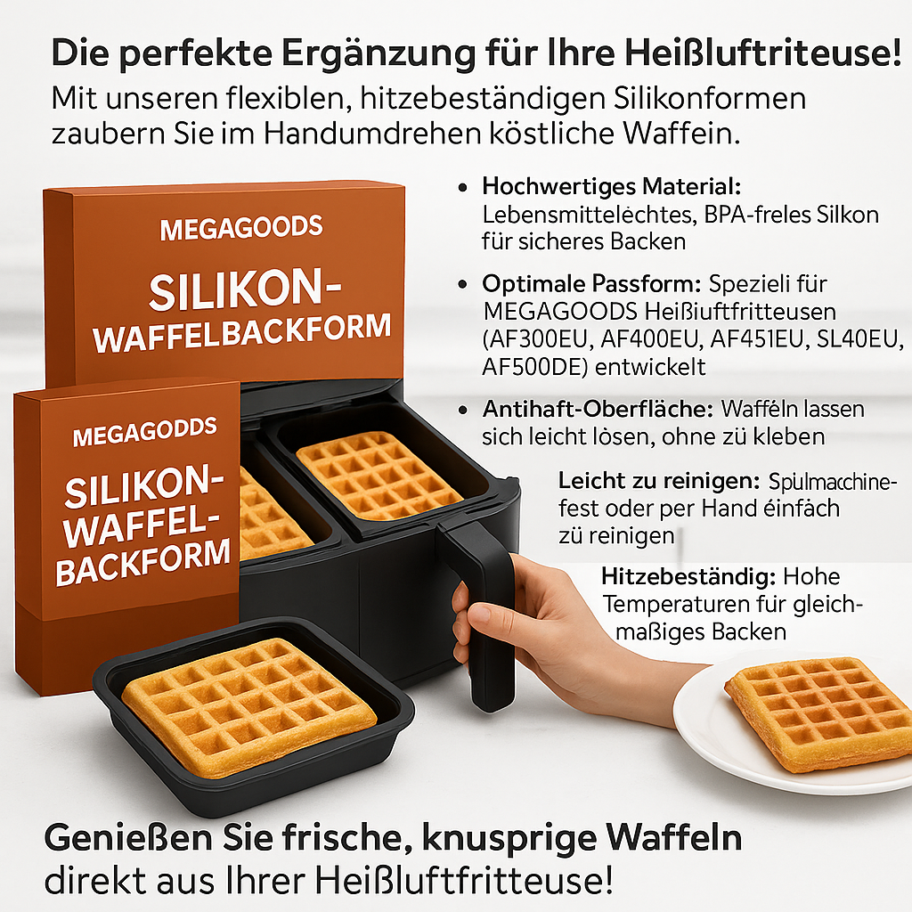 Silikon Waffelform 2er Set passend für Ninja Air Fryer AF300EU DE.