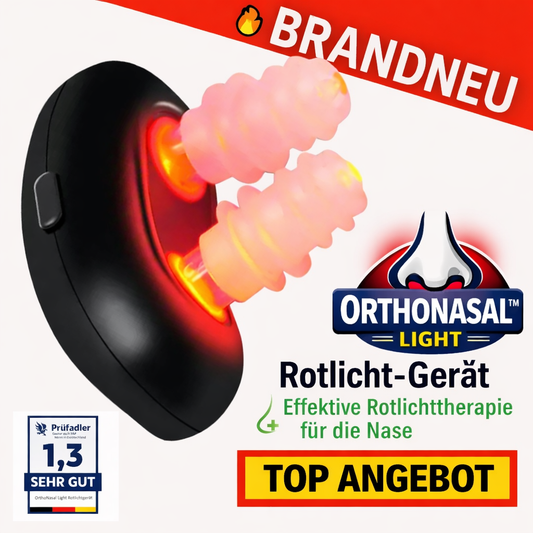 OrthoNasal™ Light - Rotlicht Therapiegerät bei Rhinitis, Sinusitis & angeschwollenen Nebenhöhlen