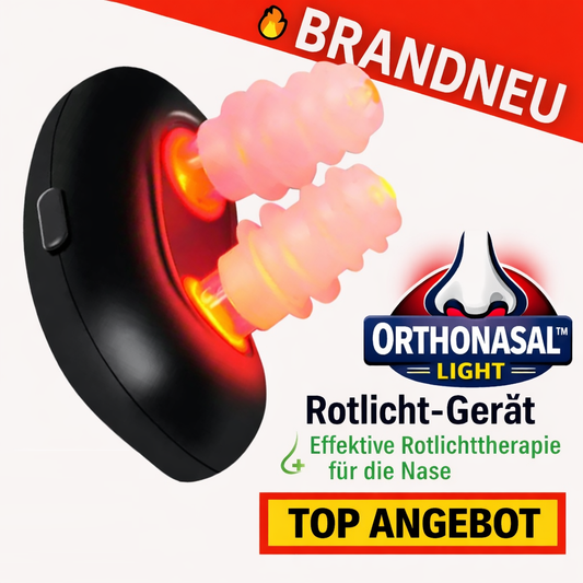 OrthoNasal™ Light - Rotlicht Therapiegerät bei Rhinitis, Sinusitis & angeschwollenen Nebenhöhlen