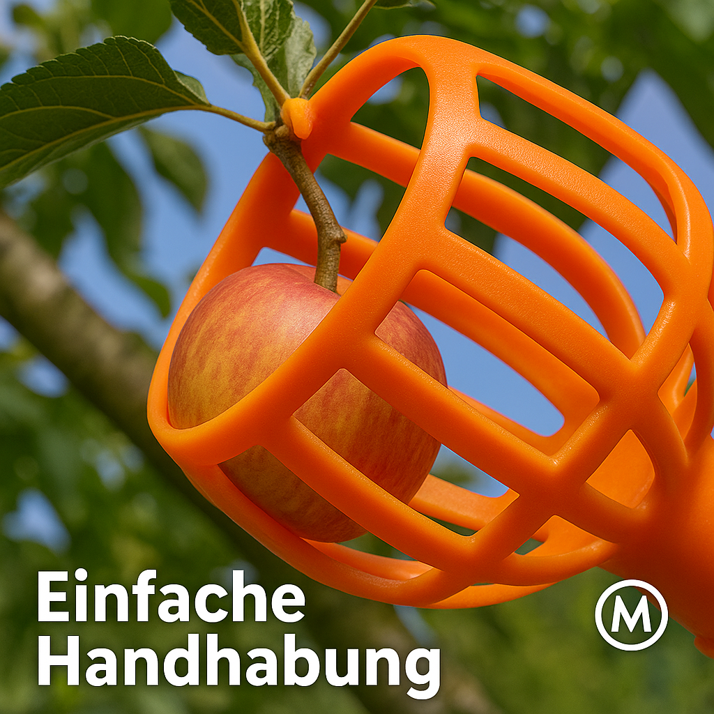 Obstpflücker Kunststoff Erntehilfe für hohe Bäume Loquat Pflaume DE.
