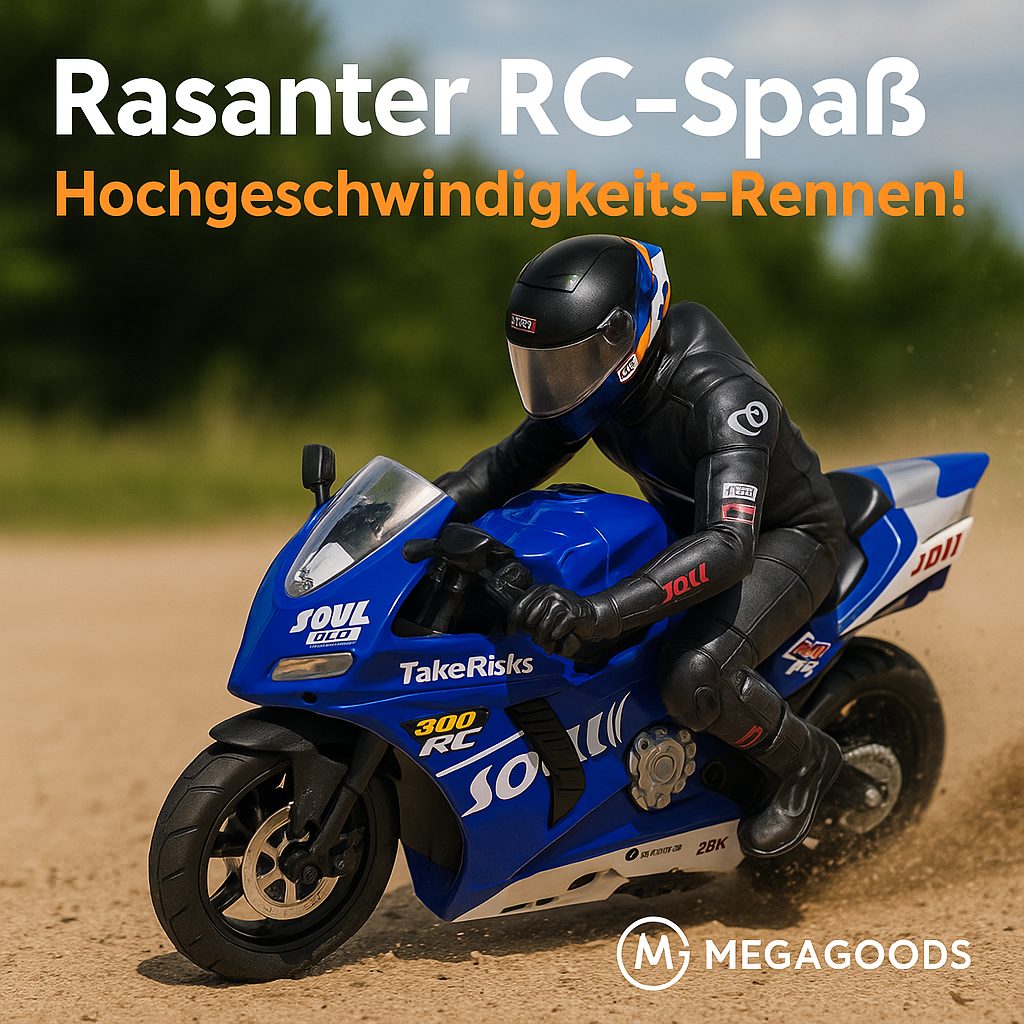 RC Motorrad 1/6 Elektro Rennbike 4CH High Speed Racing DE.