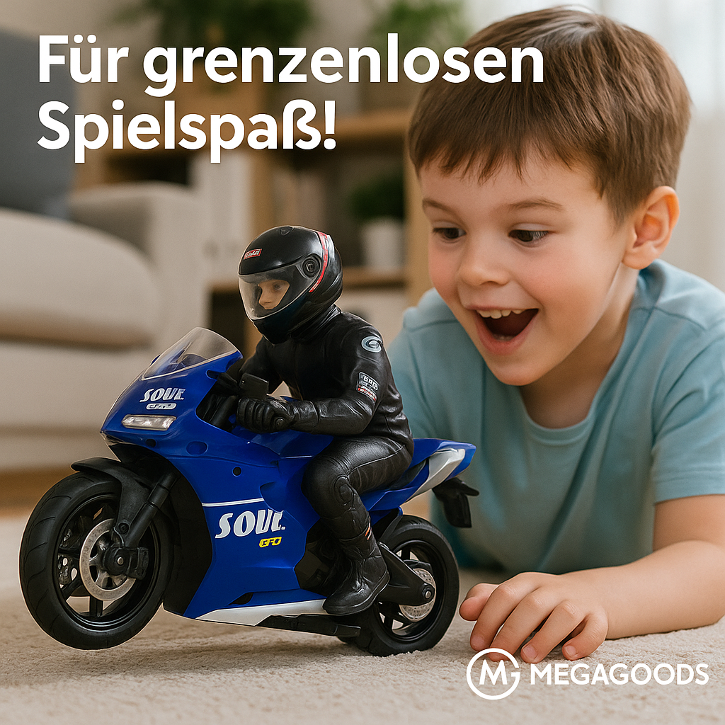 RC Motorrad 1/6 Elektro Rennbike 4CH High Speed Racing DE.