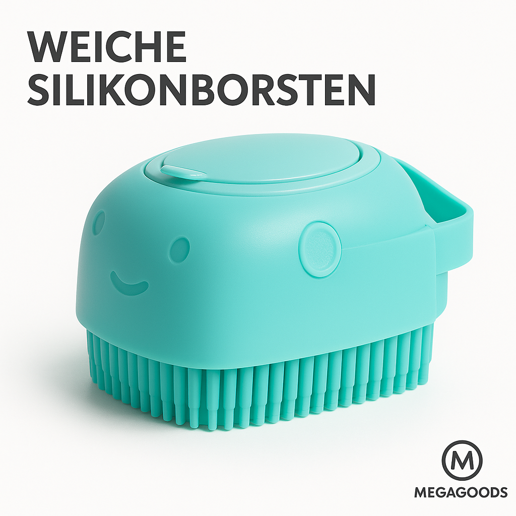 Hund Katze Massagebürste Silikon weich Fellpflege Badewanne DE.