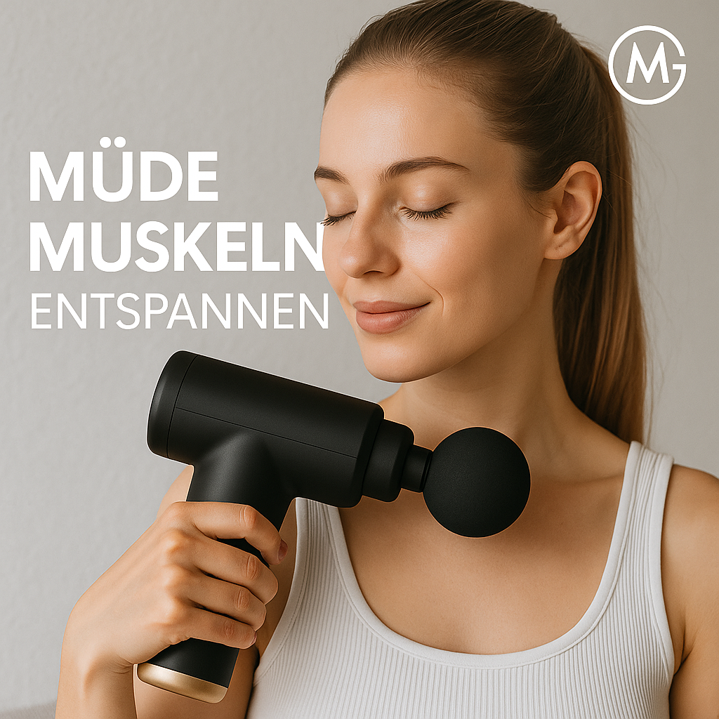 Mini-Massagepistole Muskelmassagegerät tragbar tiefenwirksam DE.