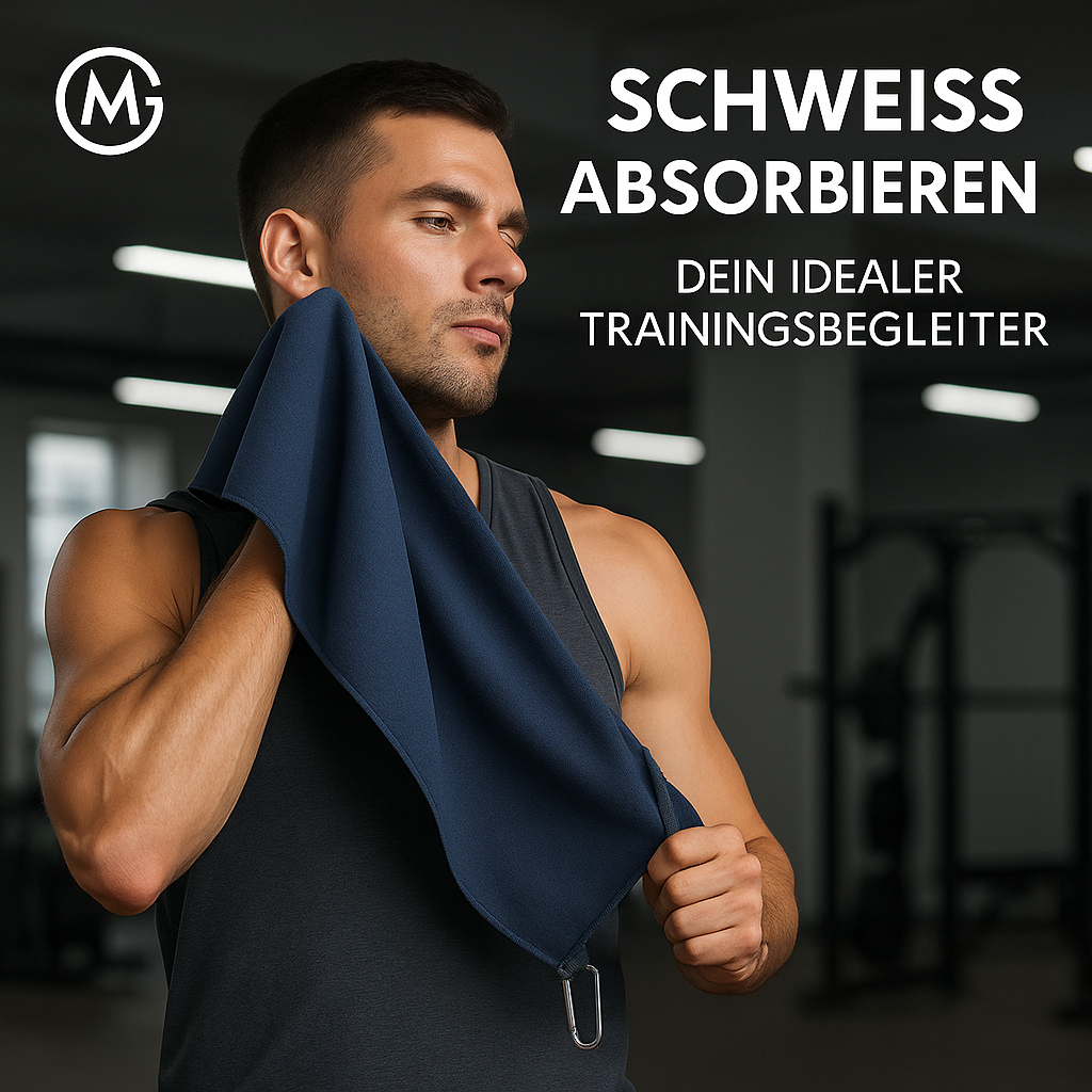 Schnelltrocknendes Sporthandtuch 40x80 cm Blau Gym Pool Reise DE.