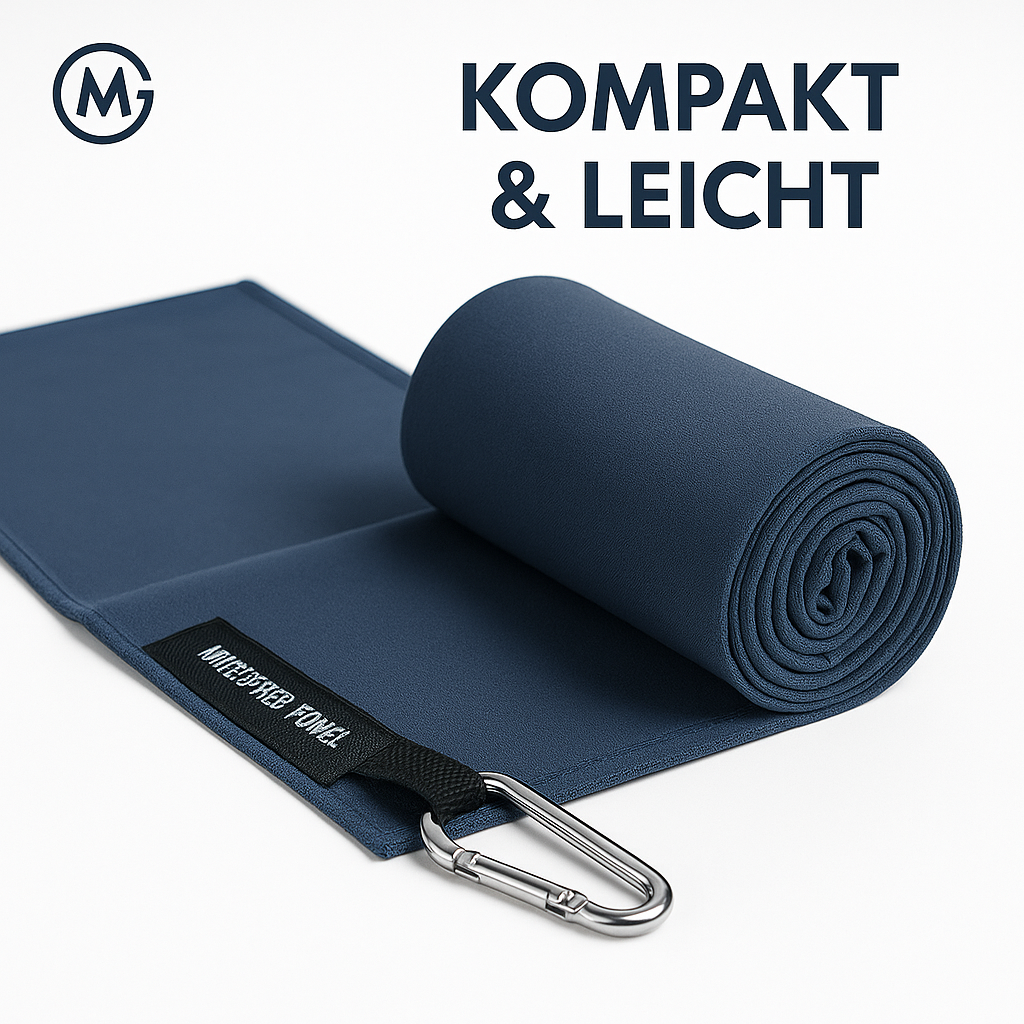 Schnelltrocknendes Sporthandtuch 40x80 cm Blau Gym Pool Reise DE.