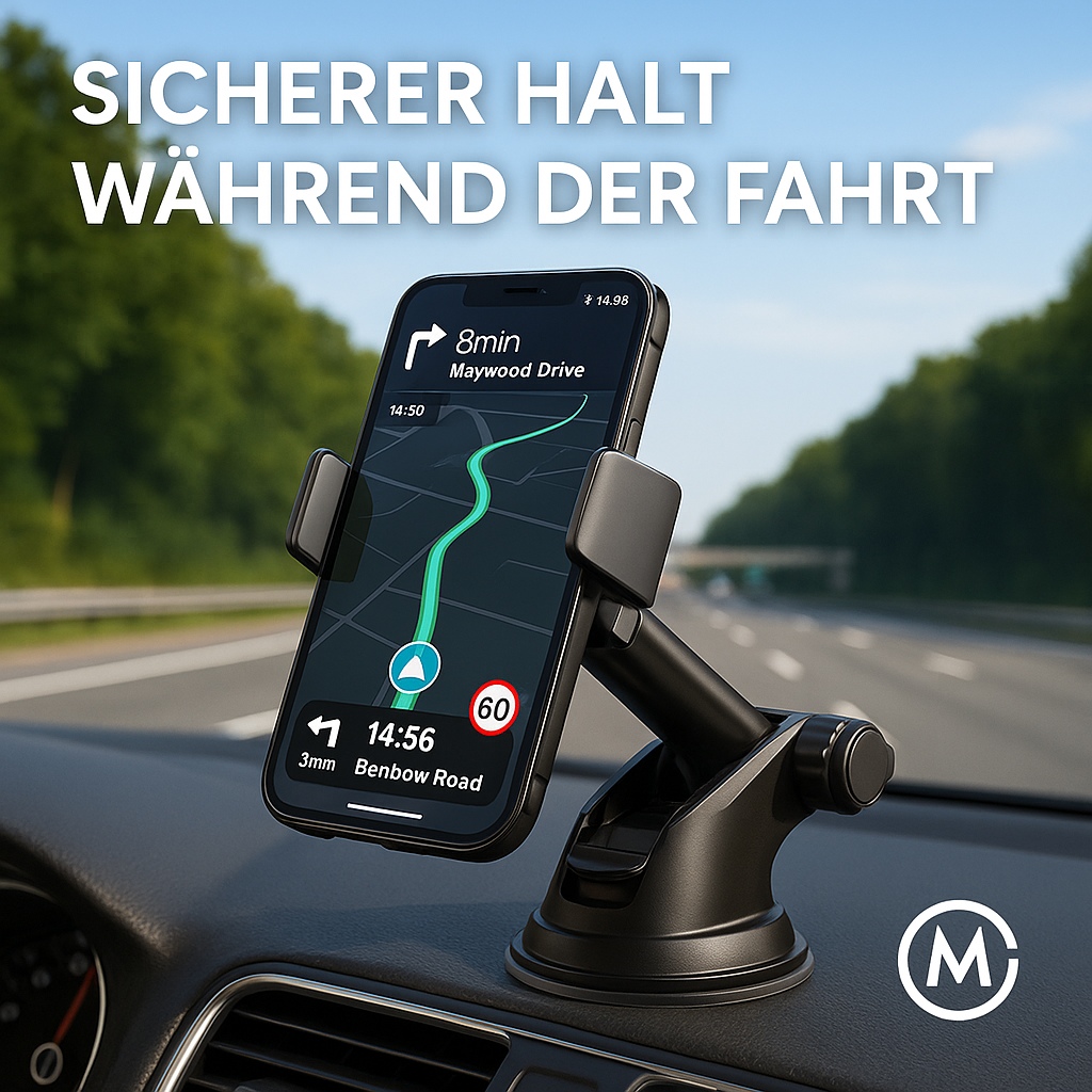 Universal KFZ-Handyhalterung Saugnapf 360° für 4-7" Smartphones DE.