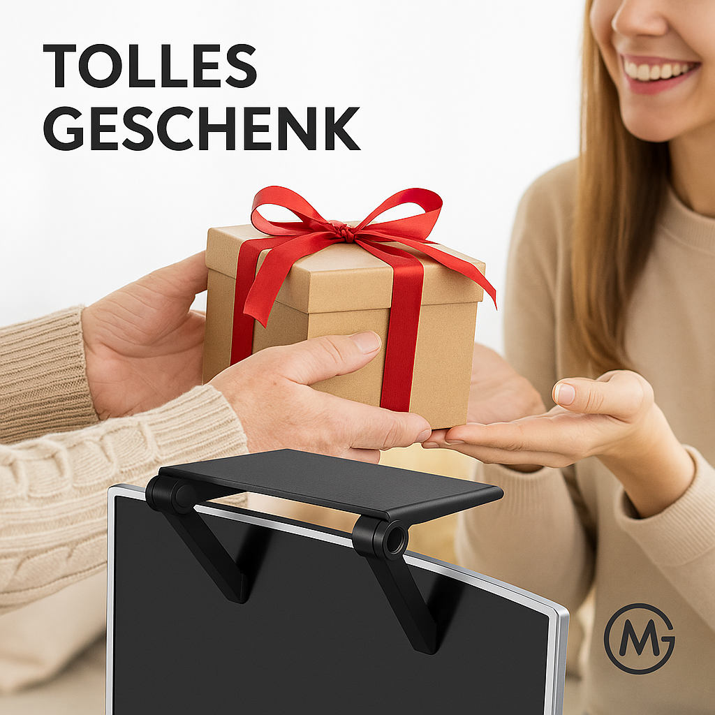 Bildschirm-Ablage für TV und Monitor, Router-Halterung, bohrfrei DE.