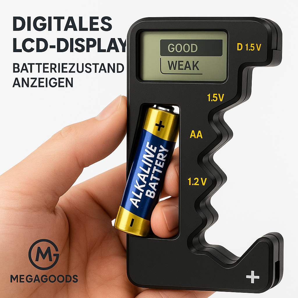 BT189 Batterietester LCD für 9V N D C AA AAA Knopfzellen DE.