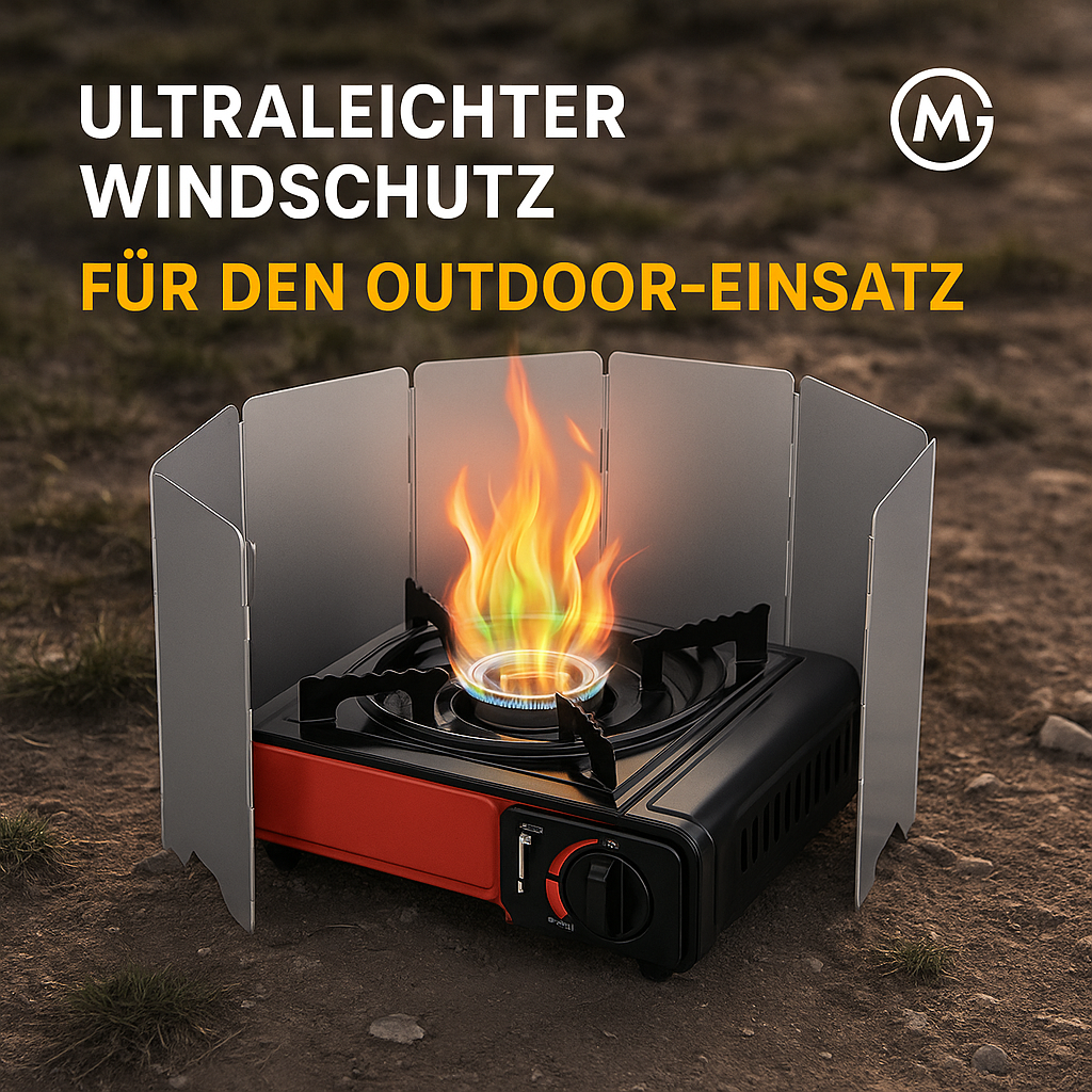 Camping Windschutz 10-teilig Alu ultraleicht faltbar Outdoor DE.