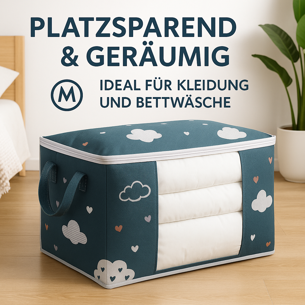 XXL Aufbewahrungstasche Kleidung Decke Bettwäsche faltbar mit Griff DE.