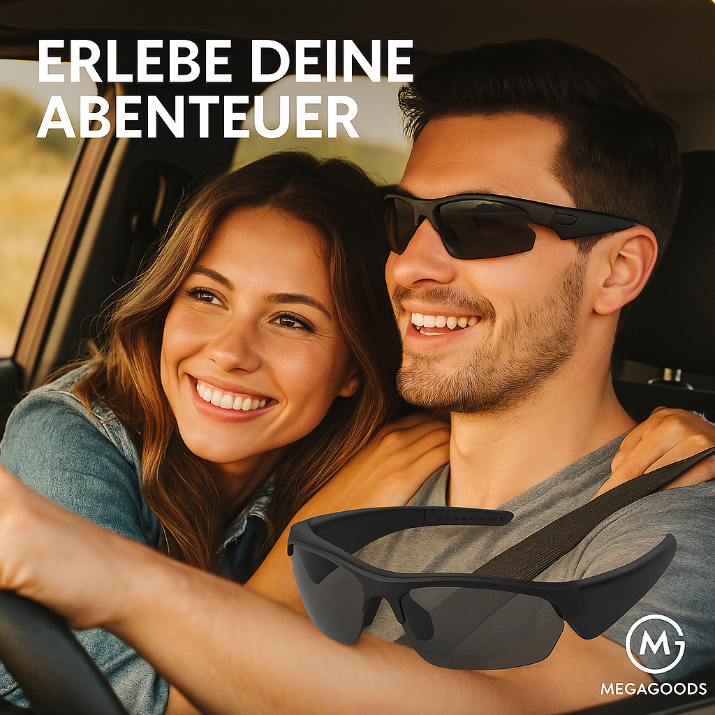 Kamera-Brille 1080P Full HD Videoaufnahme für Sport und Outdoor DE.