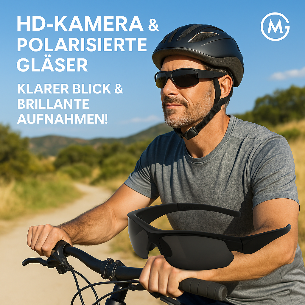 Kamera-Brille 1080P Full HD Videoaufnahme für Sport und Outdoor DE.