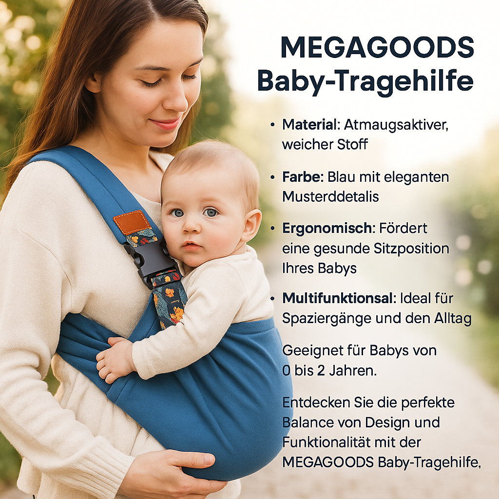 Baby Tragetuch weich rutschfest mit Ring ergonomisch DE.