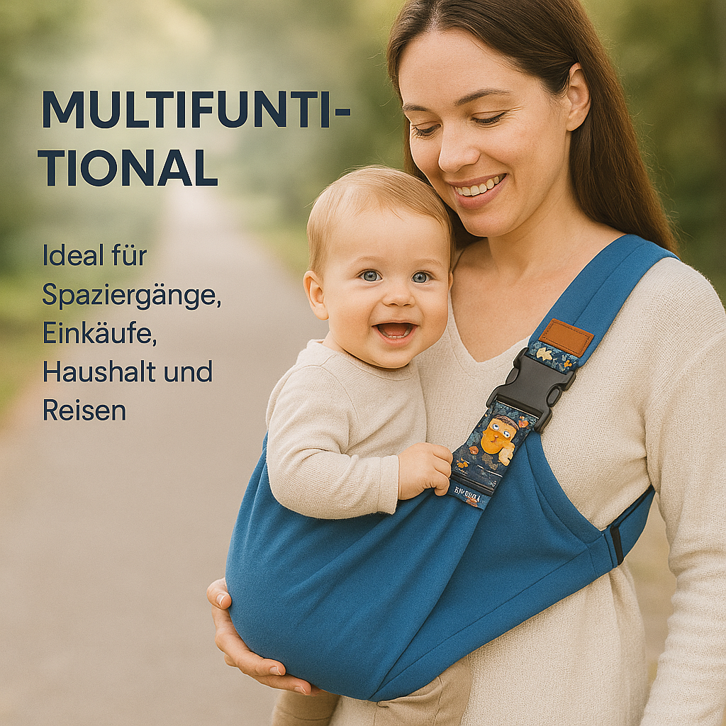 Baby Tragetuch weich rutschfest mit Ring ergonomisch DE.