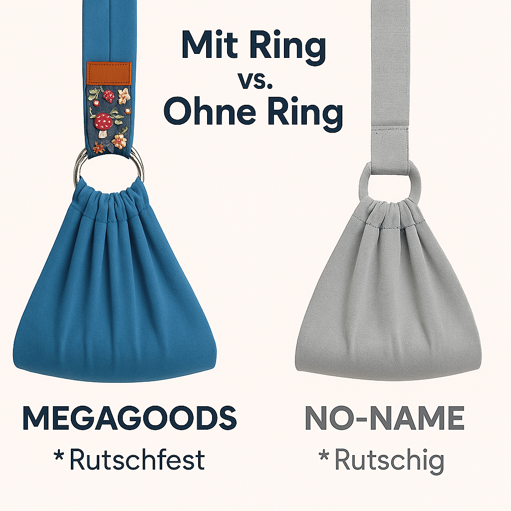 Baby Tragetuch weich rutschfest mit Ring ergonomisch DE.