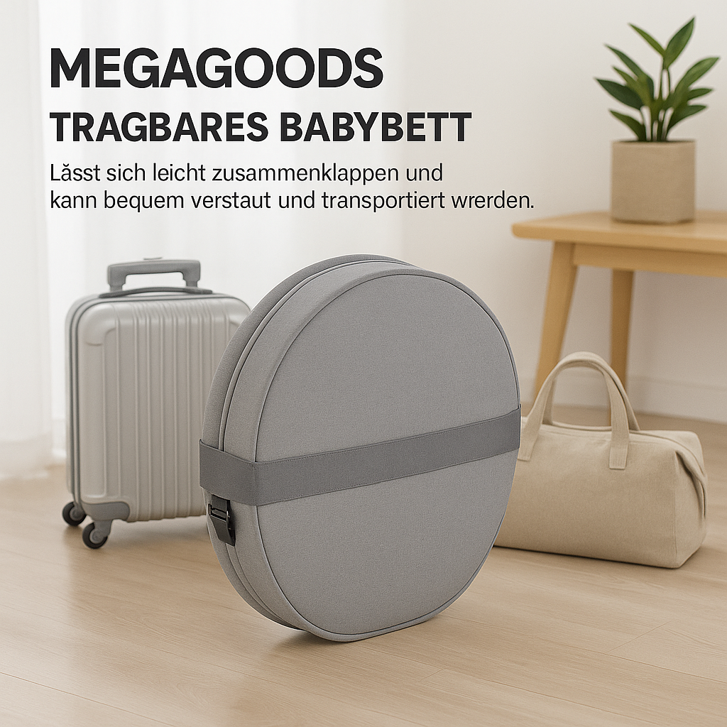 Faltbares Babybett Reisebett mit Moskitonetz weich und atmungsaktiv DE.
