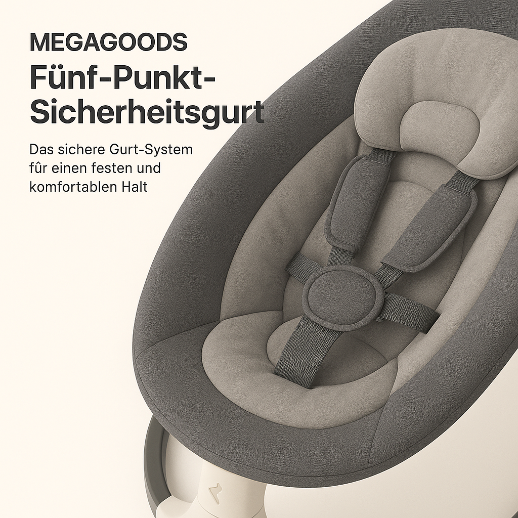 Elektrische Babywippe Luxus Schaukelstuhl mit Fernbedienung DE.