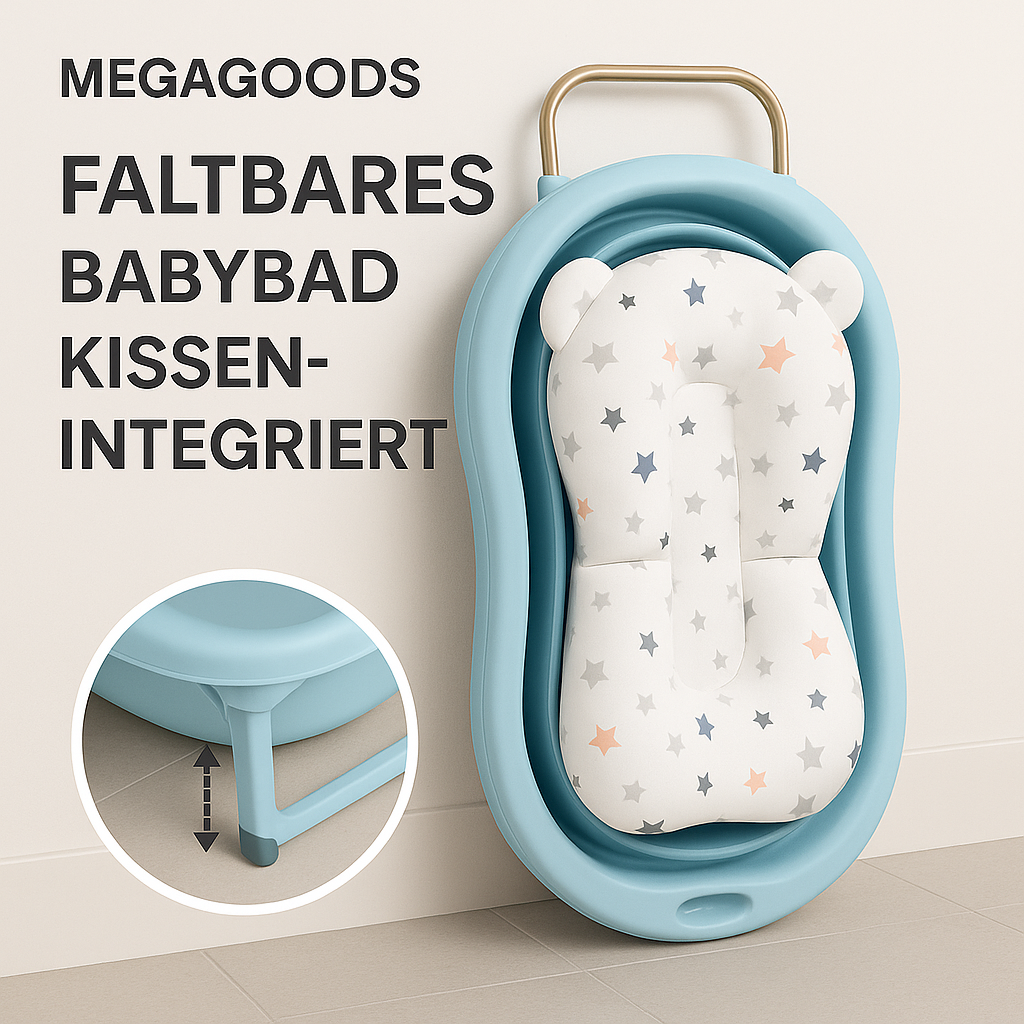 Baby Badewannensitz Kissen faltbar schwimmfähig höhenverstellbar DE.