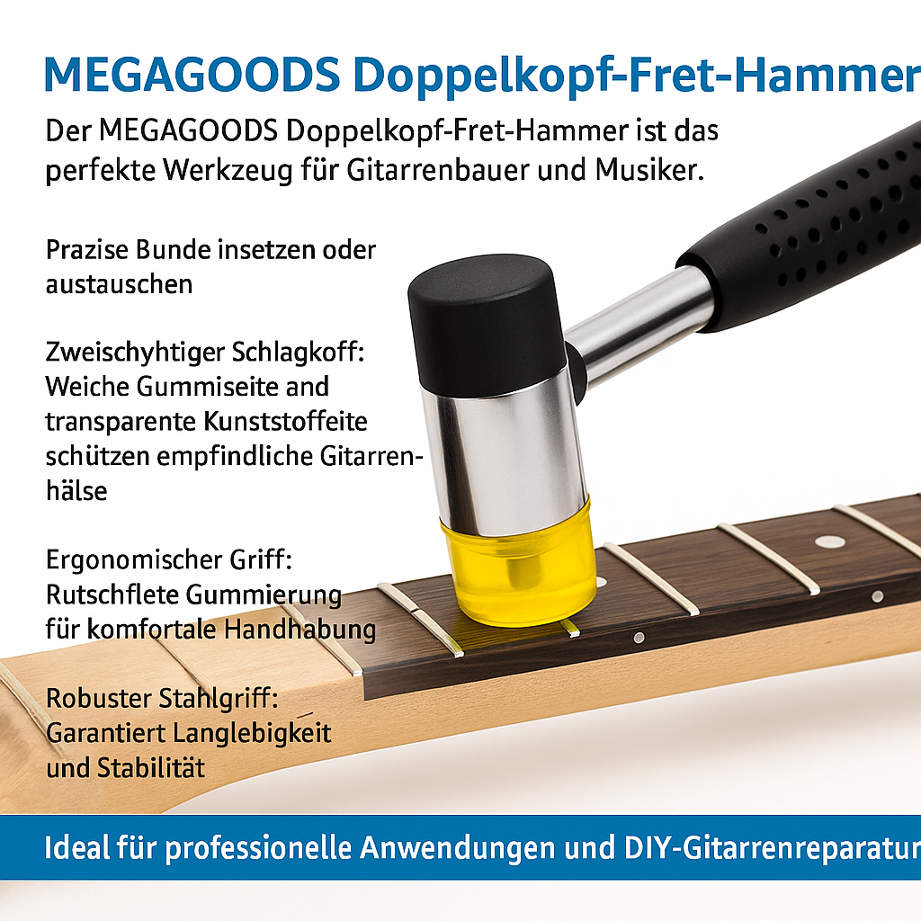 Gitarrenbau Werkzeug Gummihammer doppelseitig für Bunddraht DE.