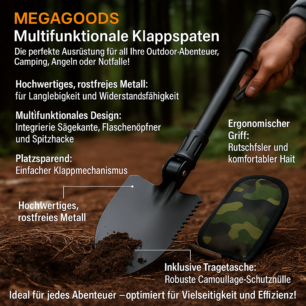 Klappspaten Multifunktional Outdoor Militärschaufel Camping DE.
