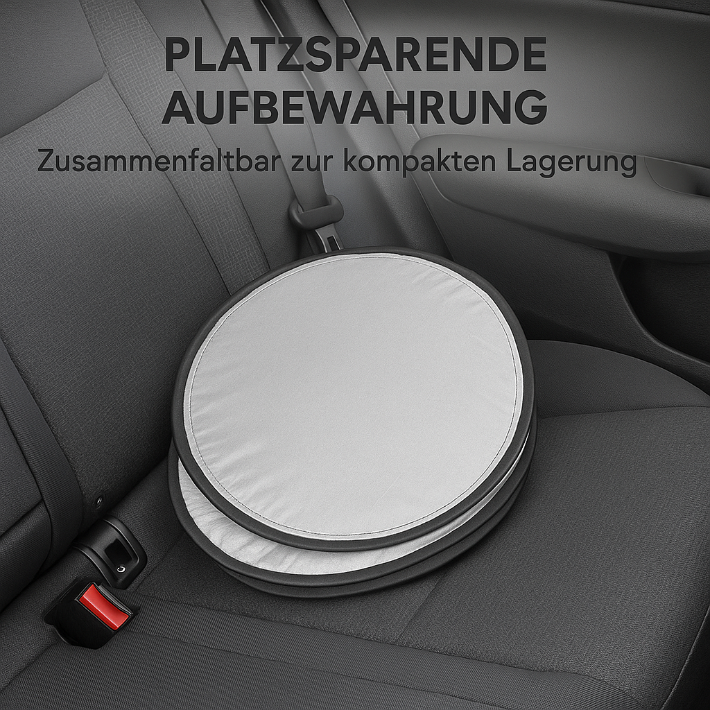Auto-Sonnenschutz faltbar Silber reflektierend 99% UV-Schutz DE.
