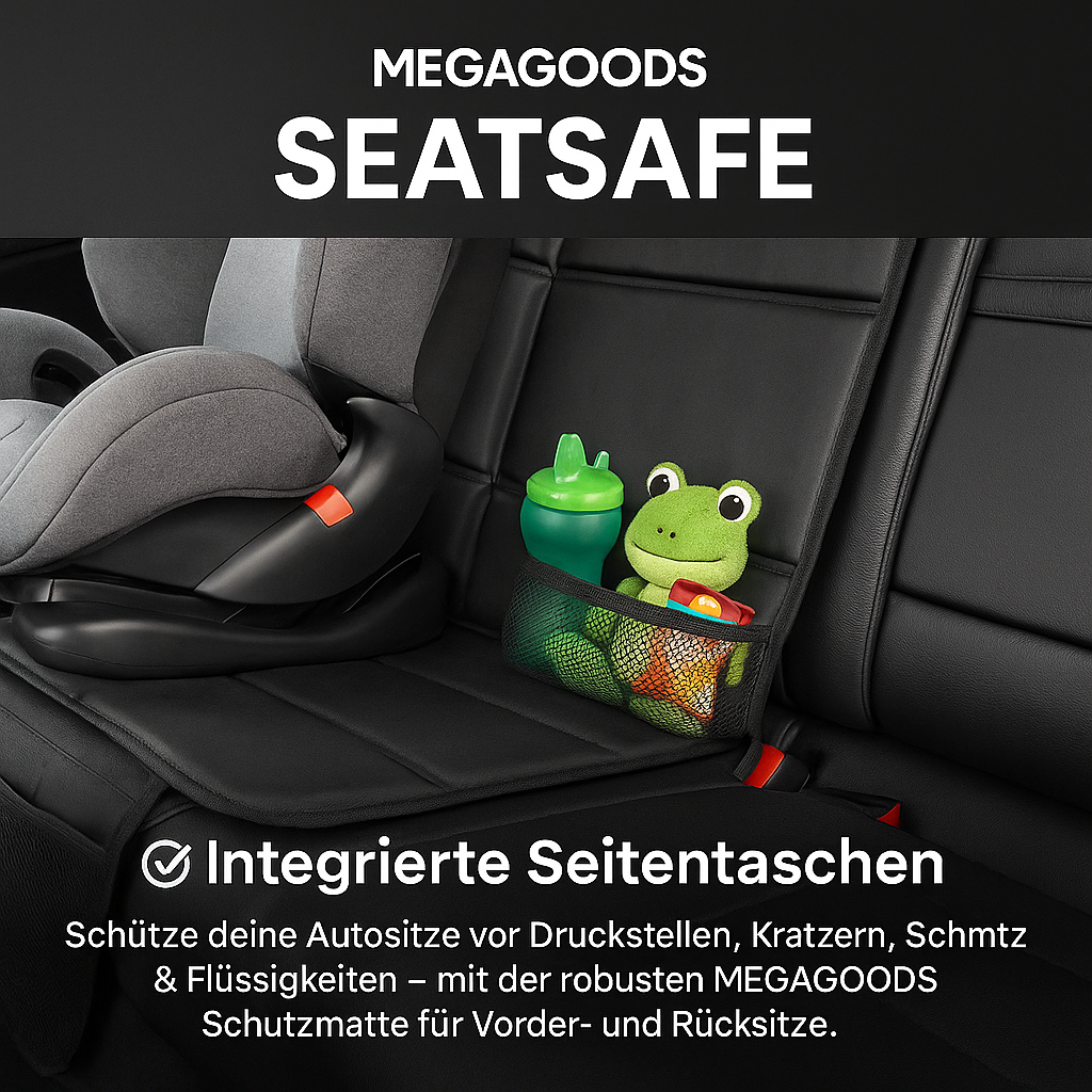 Kindersitz Schutzmatte rutschfest wasserdicht Autositz Schonbezug DE.