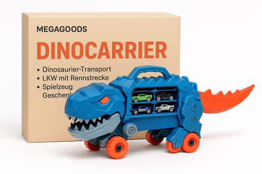 Dinosaurier Transport LKW mit Rennstrecke Spielzeug Geschenk DE.