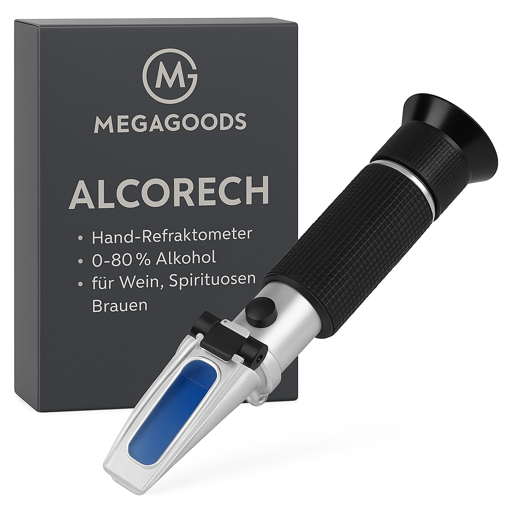 Hand-Refraktometer 0-80 % Alkohol für Wein Spirituosen Brauen DE.
