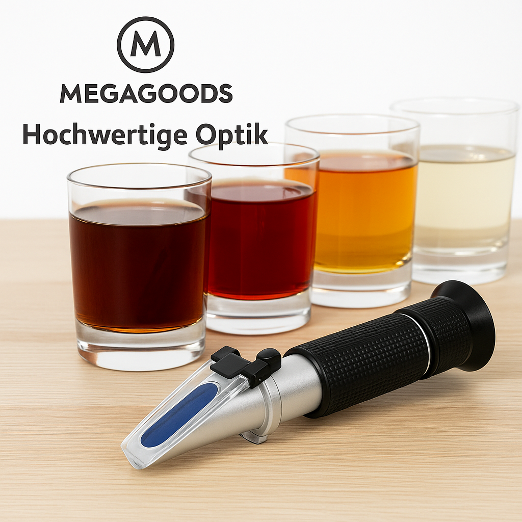 Hand-Refraktometer 0-80 % Alkohol für Wein Spirituosen Brauen DE.