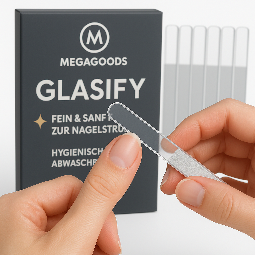 Glas Nagelfeile Set 8-tlg Nano Polierer für Naturnägel DE.