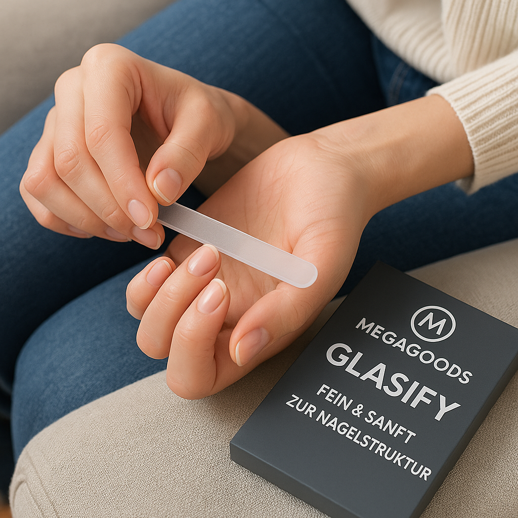 Glas Nagelfeile Set 8-tlg Nano Polierer für Naturnägel DE.