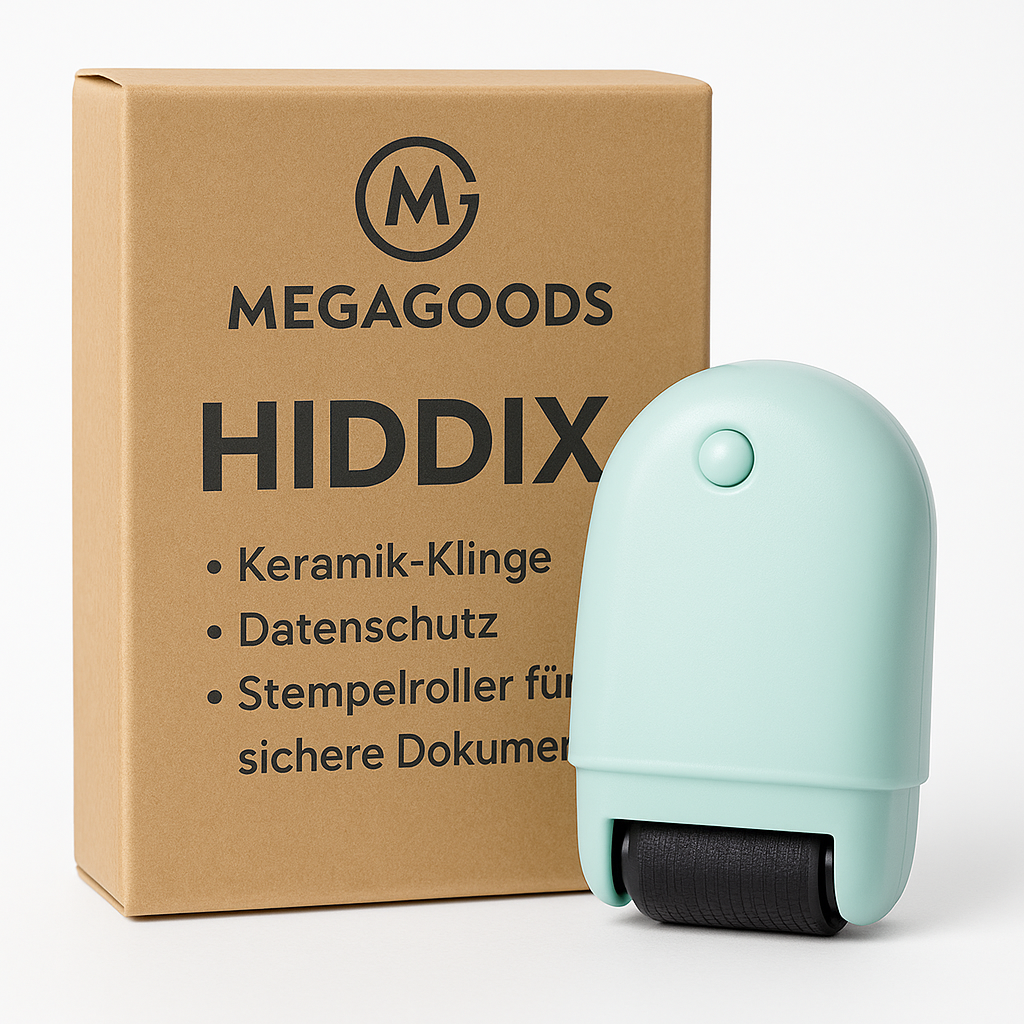 Keramik-Klingen Datenschutz Stempelroller für sichere Dokumente DE.